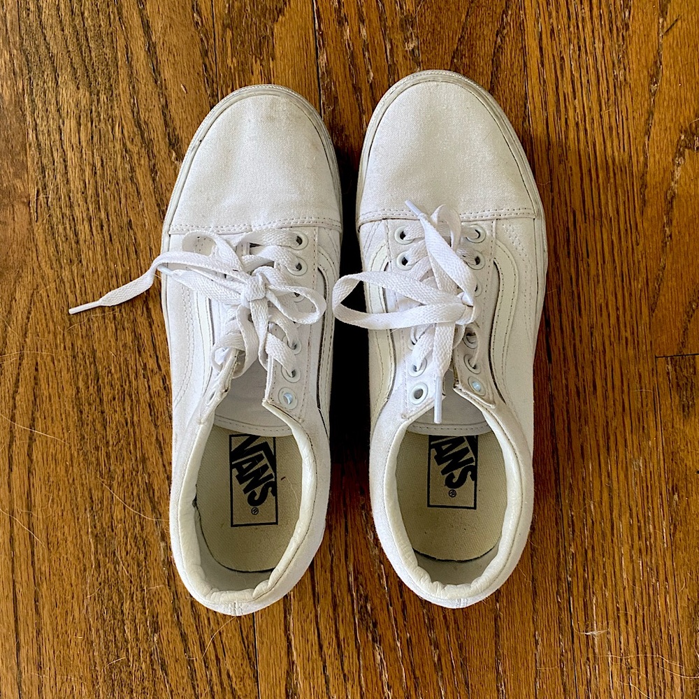 White platform vans.